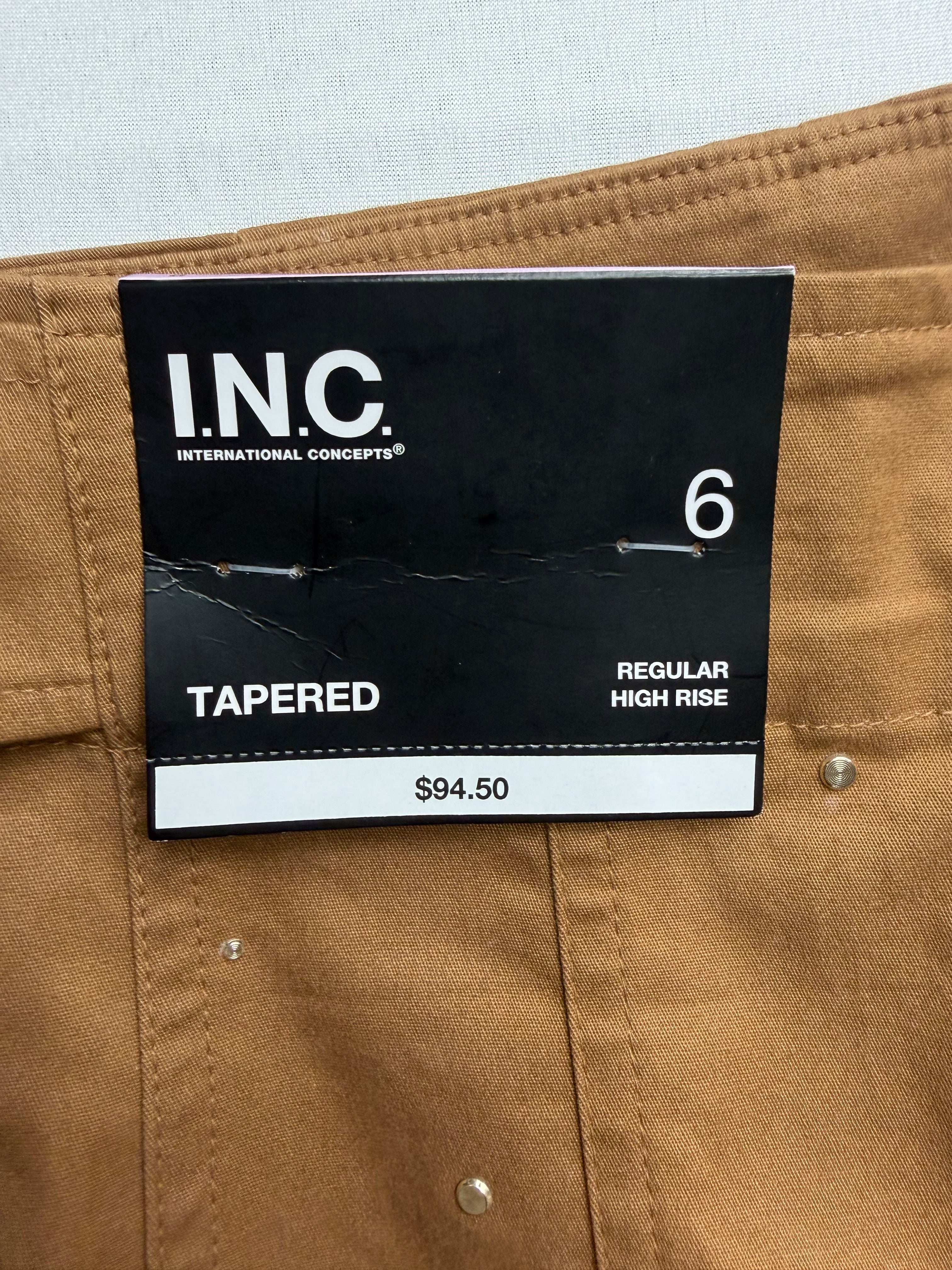 ✨ I.N.C. International Concepts Rhinestone High-Rise Tapered Pants – Size 6