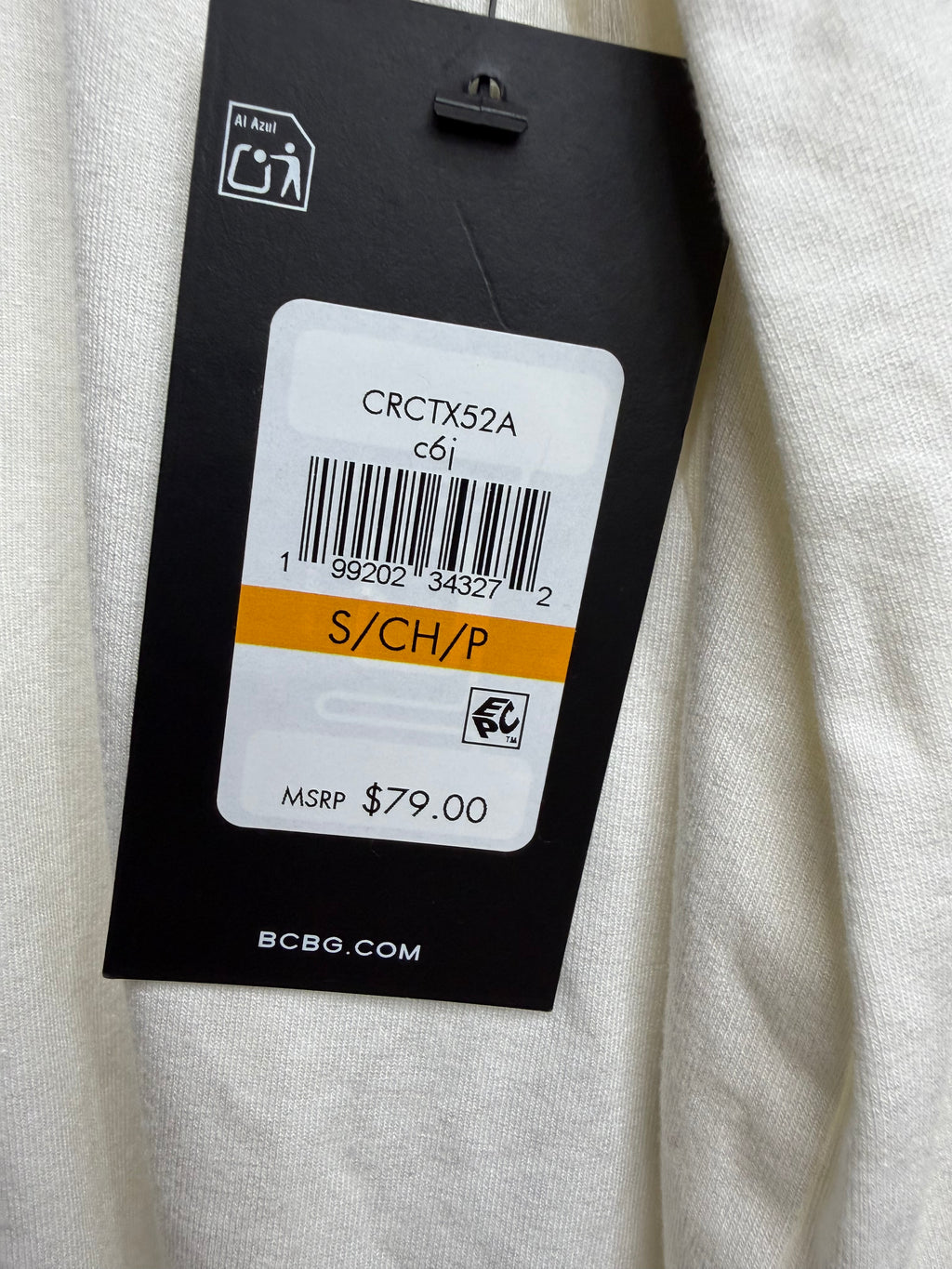 ✨ BCBG Ivory Ruffle Front Blouse – Elegant Long Sleeve Button Detail Top - Size Small