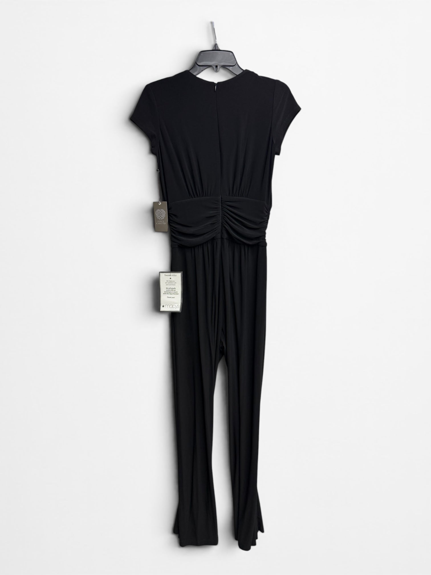 🖤 Vince Camuto Black Twist Front Wide Leg Jumpsuit – Elegant V-Neck One Piece Women’s Size S