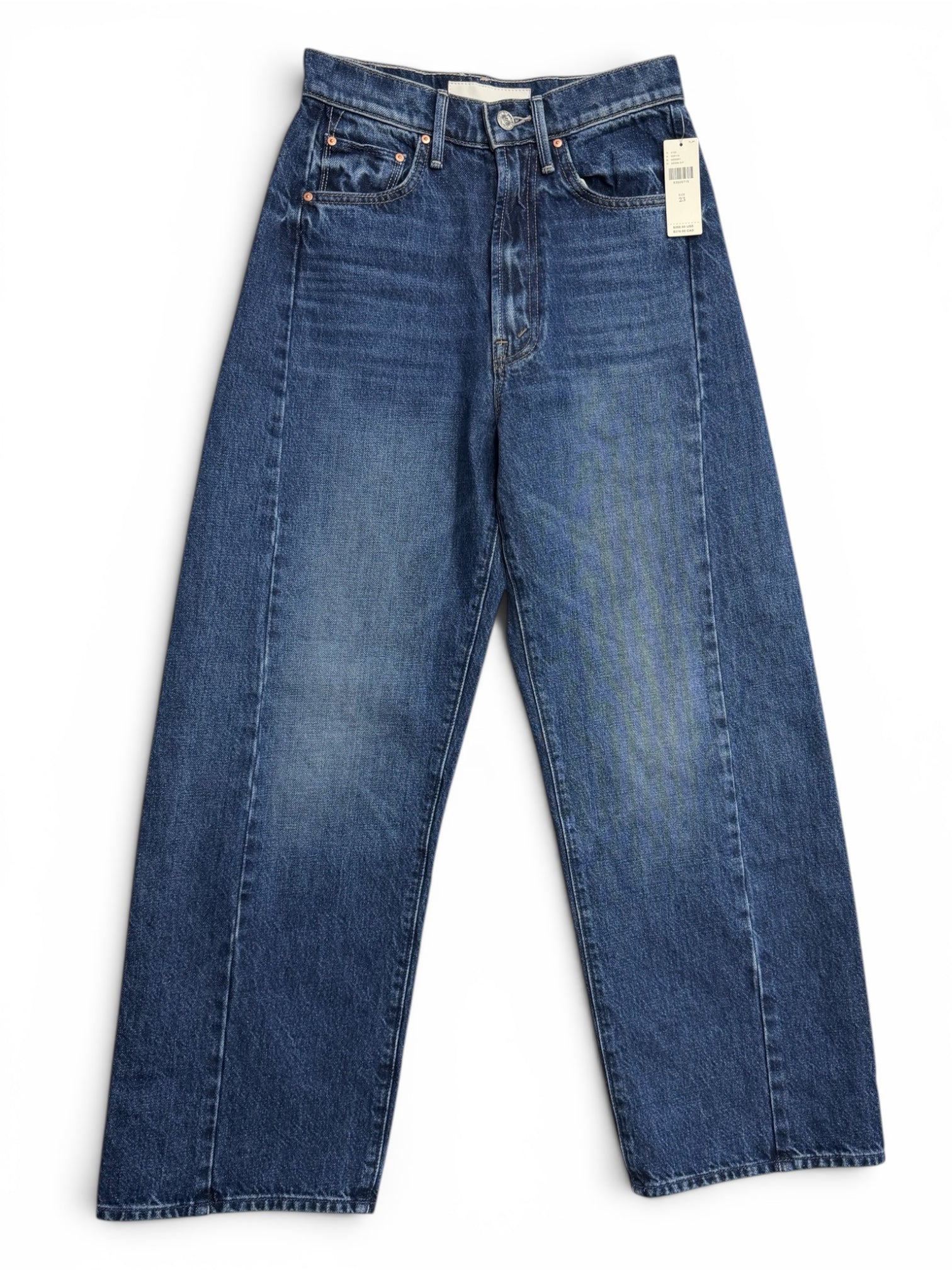 👖 Anthropologie Premium High-Rise Wide Leg Jeans – Dark Wash Denim ✨ Size 23