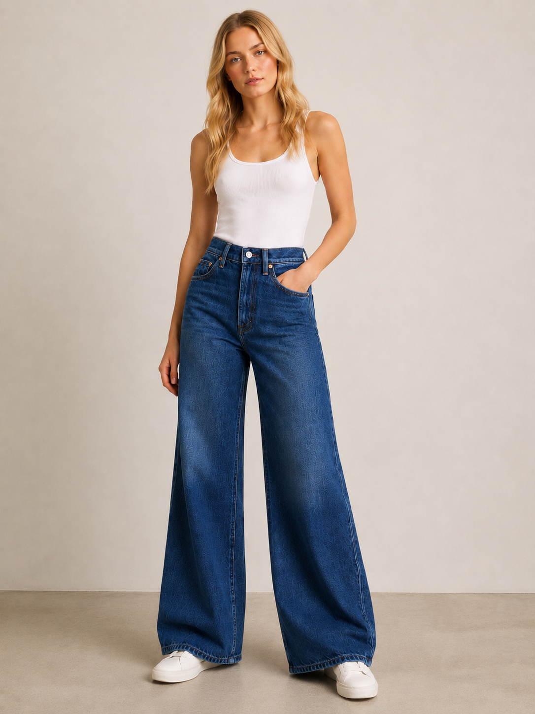 👖 Anthropologie Premium High-Rise Wide Leg Jeans – Dark Wash Denim ✨ Size 23
