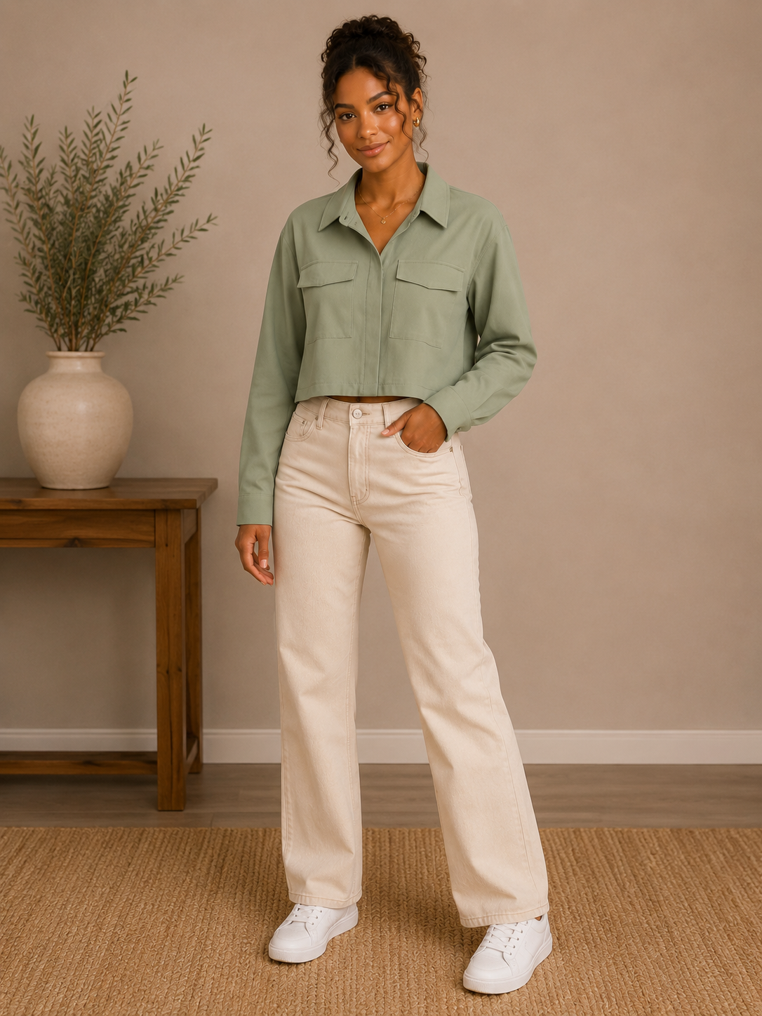 ✨ Beyond Yoga Midtown Cropped Jacket – Grey Sage | Lightweight Luxury Athleisure Jacket ✨ Size Large