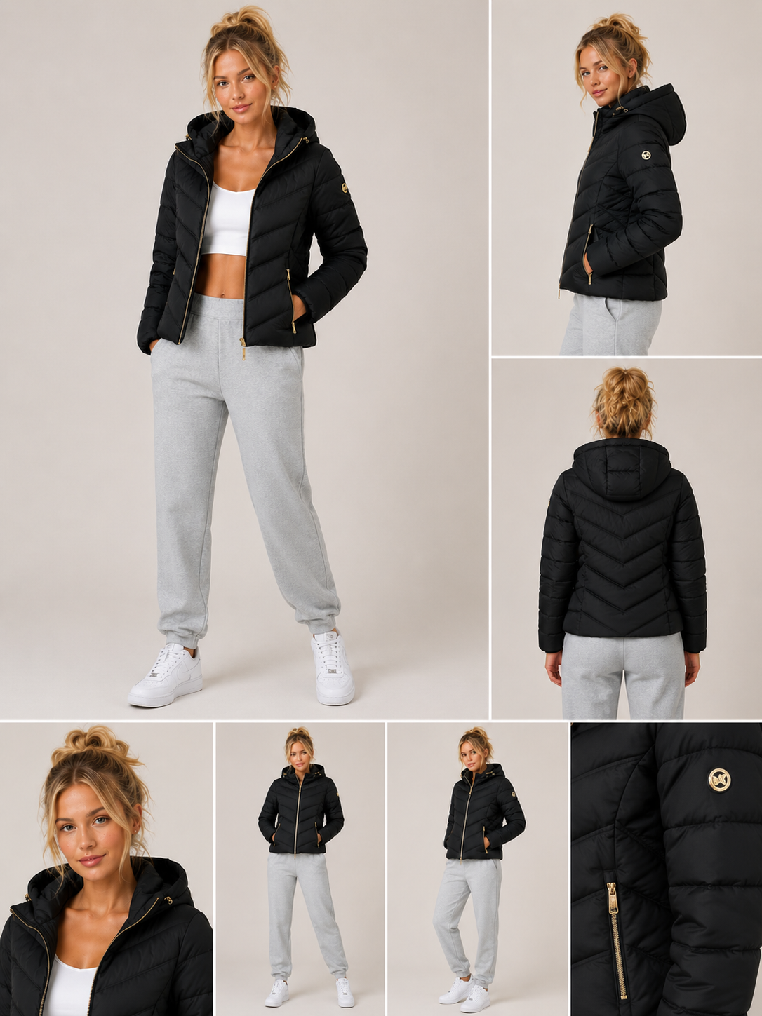 🖤 Michael Kors Packable Hooded Puffer Jacket – Black | Water Resistant🖤 Size Small