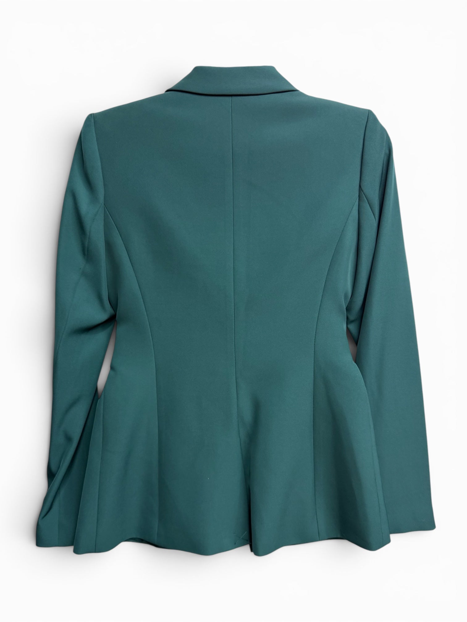✨💚 DONNA KARAN NEW YORK Belted Blazer Jacket – Emerald Green Tailored Career Blazer 💚✨ Size 2P