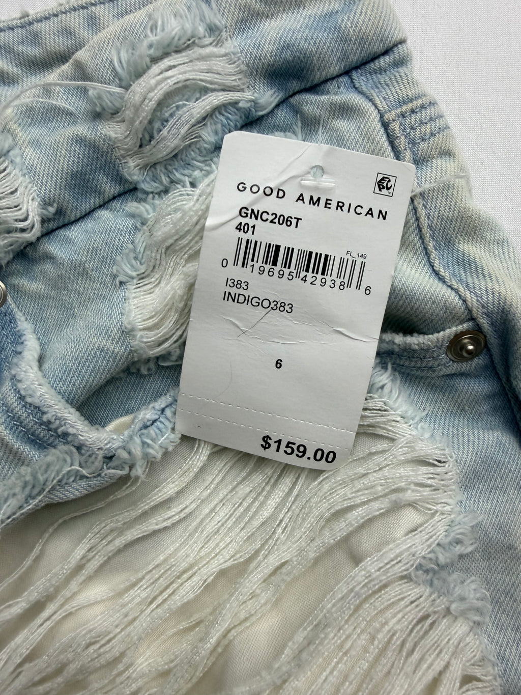 ✨ GOOD AMERICAN Distressed Wide Leg Jeans ✨ Size 6/28