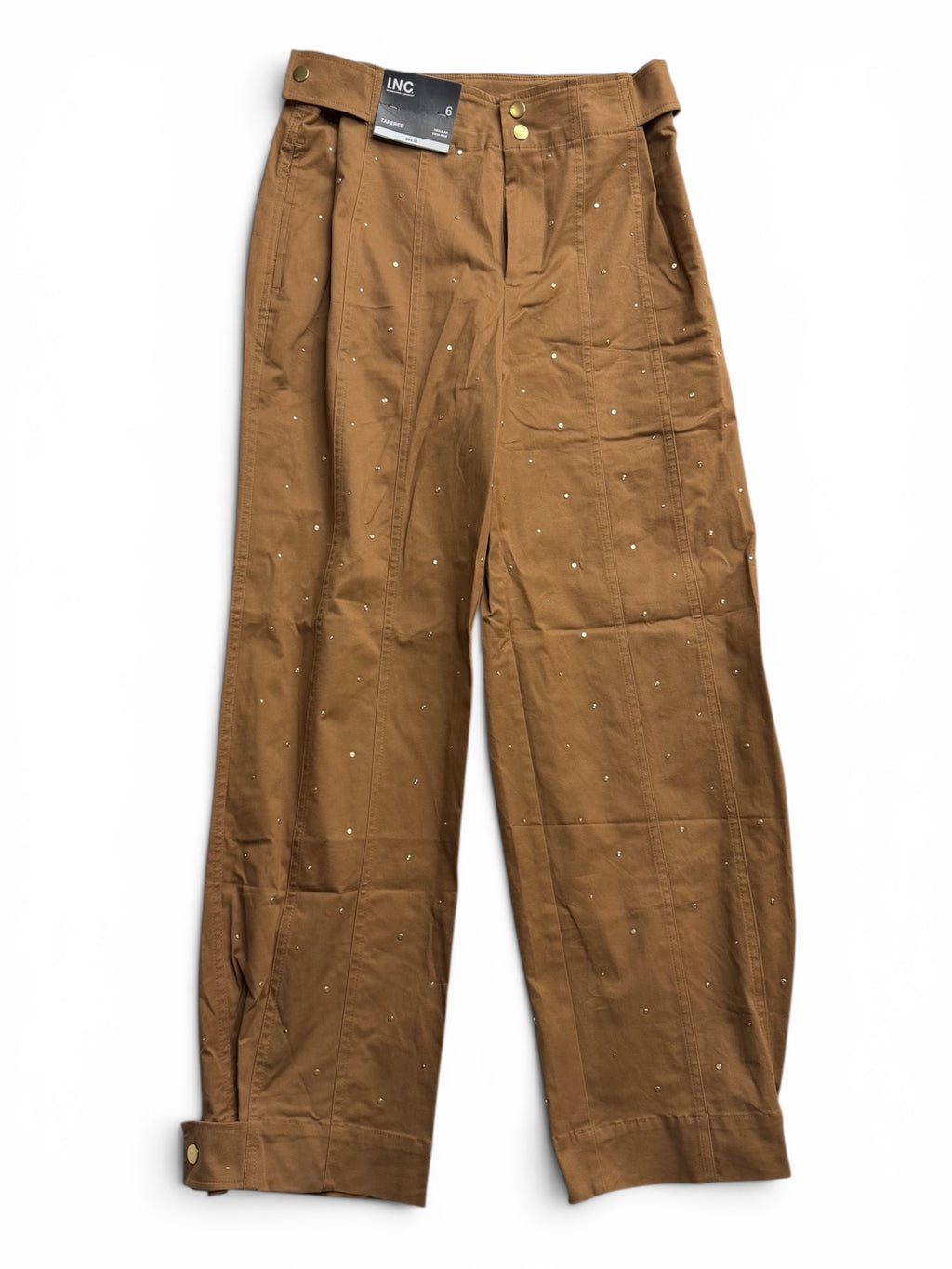 ✨ I.N.C. International Concepts Rhinestone High-Rise Tapered Pants – Size 6