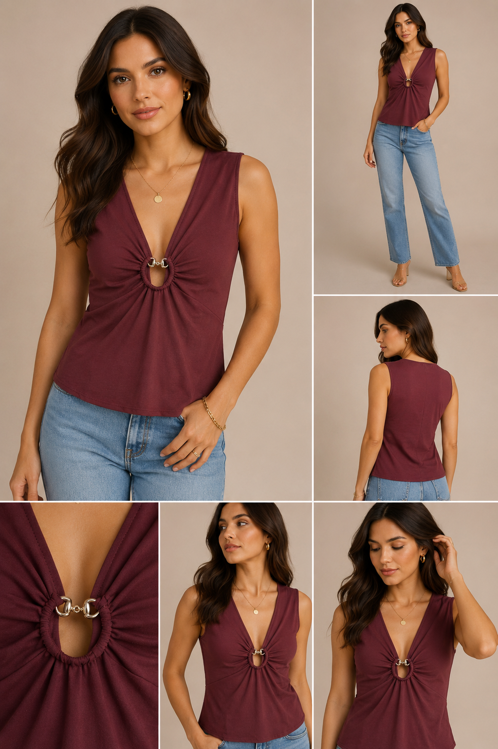 ✨ Maeve by Anthropologie Burgundy Sleeveless✨ Size Large
