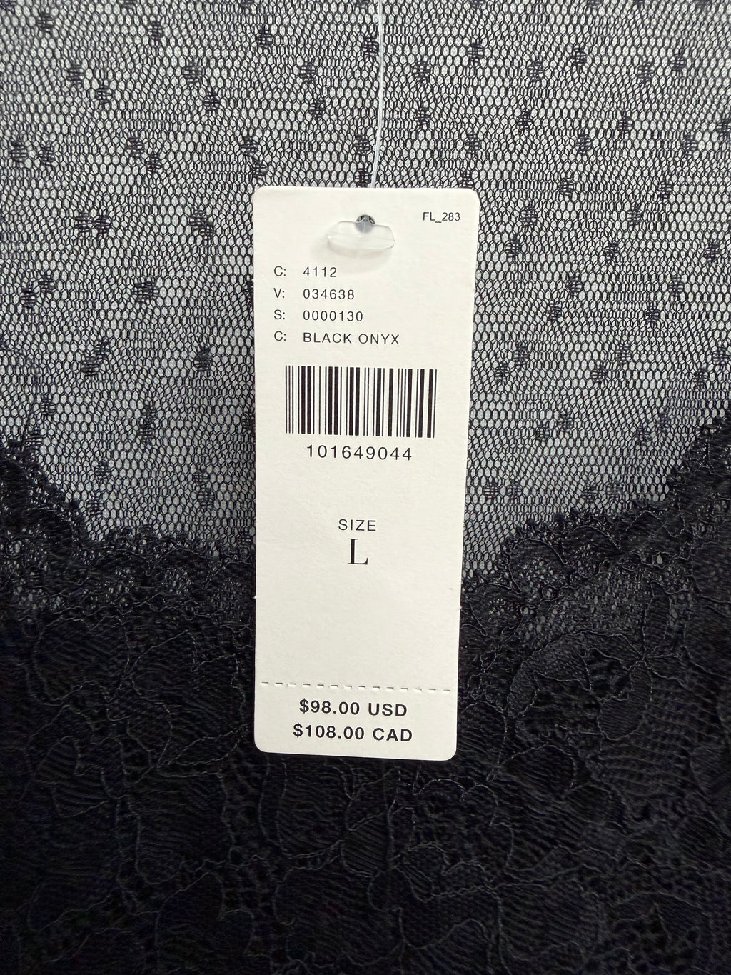 🖤 Anthropologie Black Onyx Sheer Swiss Dot Lace Ruffle Flutter Sleeve Blouse Top 🖤 - Size Large