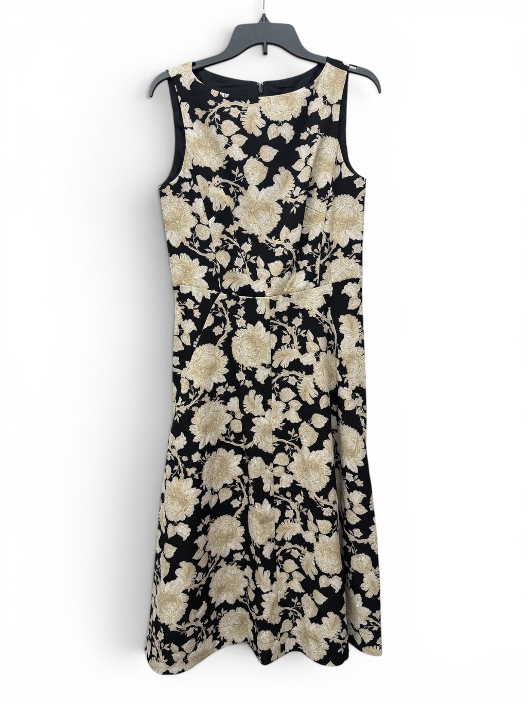 ✨ Tommy Hilfiger Elegant Black & Gold Floral Dress ✨ Size 4