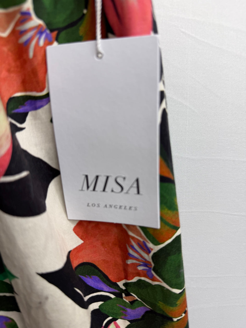🔥🔥 MISA Esperanza Dress Las Palmas Floral Handkerchief Hem Midi Dress – Tropical Luxury Resort Dress🔥🔥 Size XS