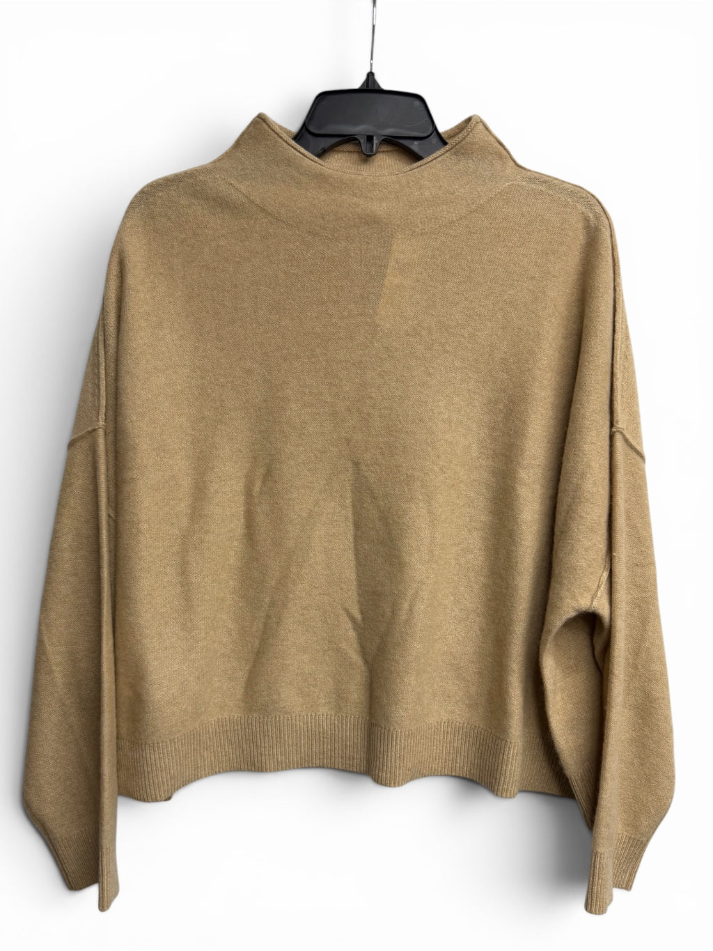 🧥✨ Anthropologie Petites Tan Mock Neck Sweater – Cozy Luxe Essential ✨🧥 Large Petite (LP)