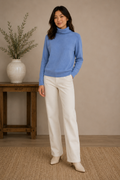 🩵✨ Charter Club Luxury 100% Cashmere Soft Blue Turtleneck Sweater – Ultra Soft Luxury Knit 🩵❄️✨ Size Medium