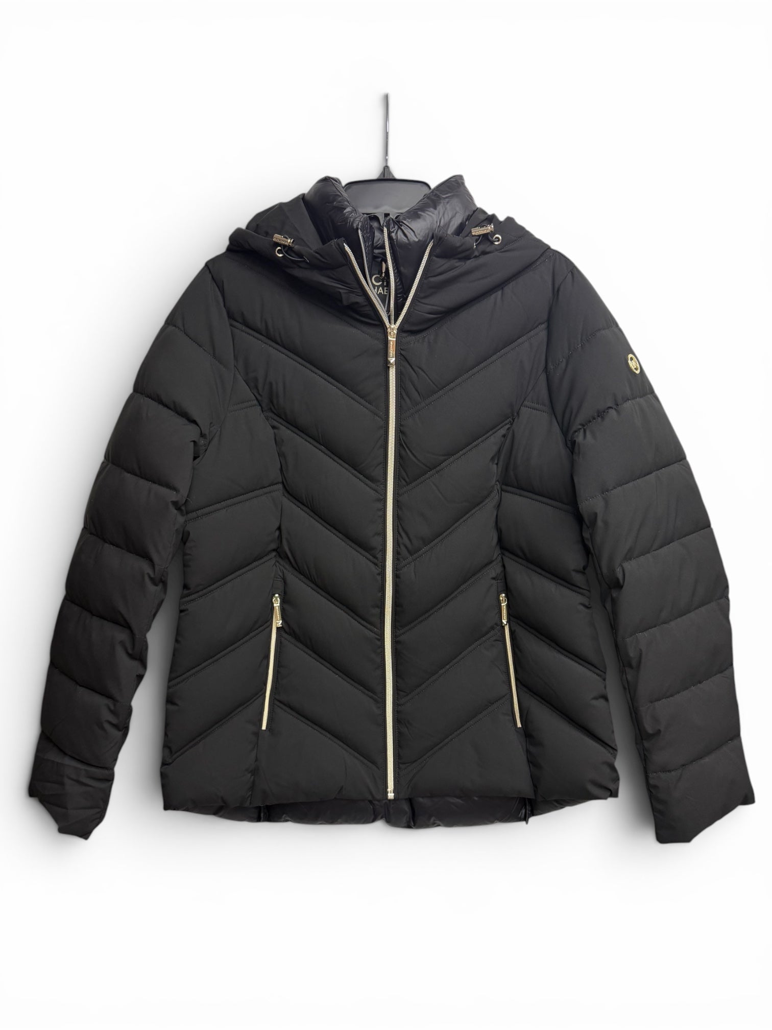 🖤 Michael Kors Packable Hooded Puffer Jacket – Black | Water Resistant🖤 Size Small